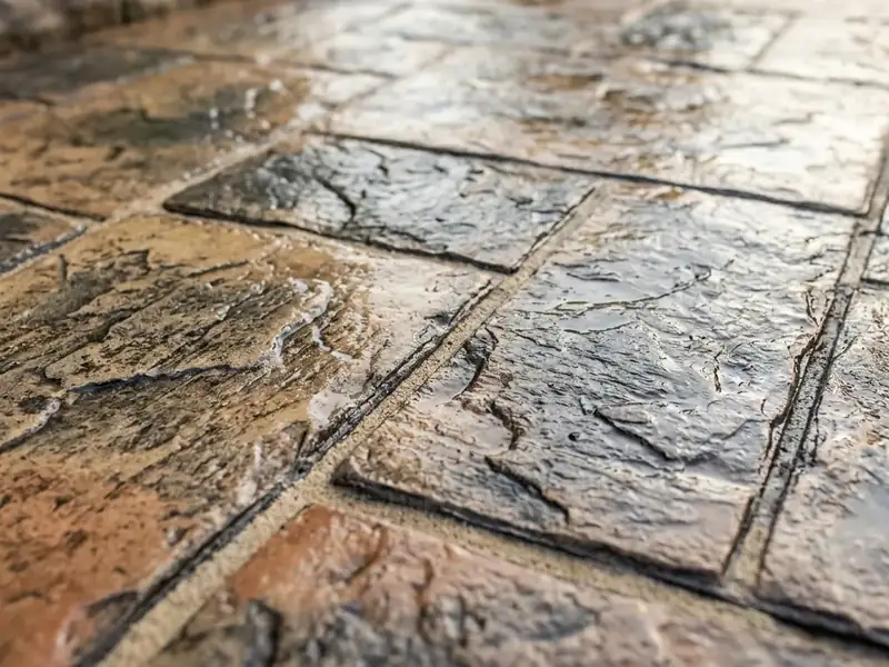 Hormigón impreso imitación piedra en Santander