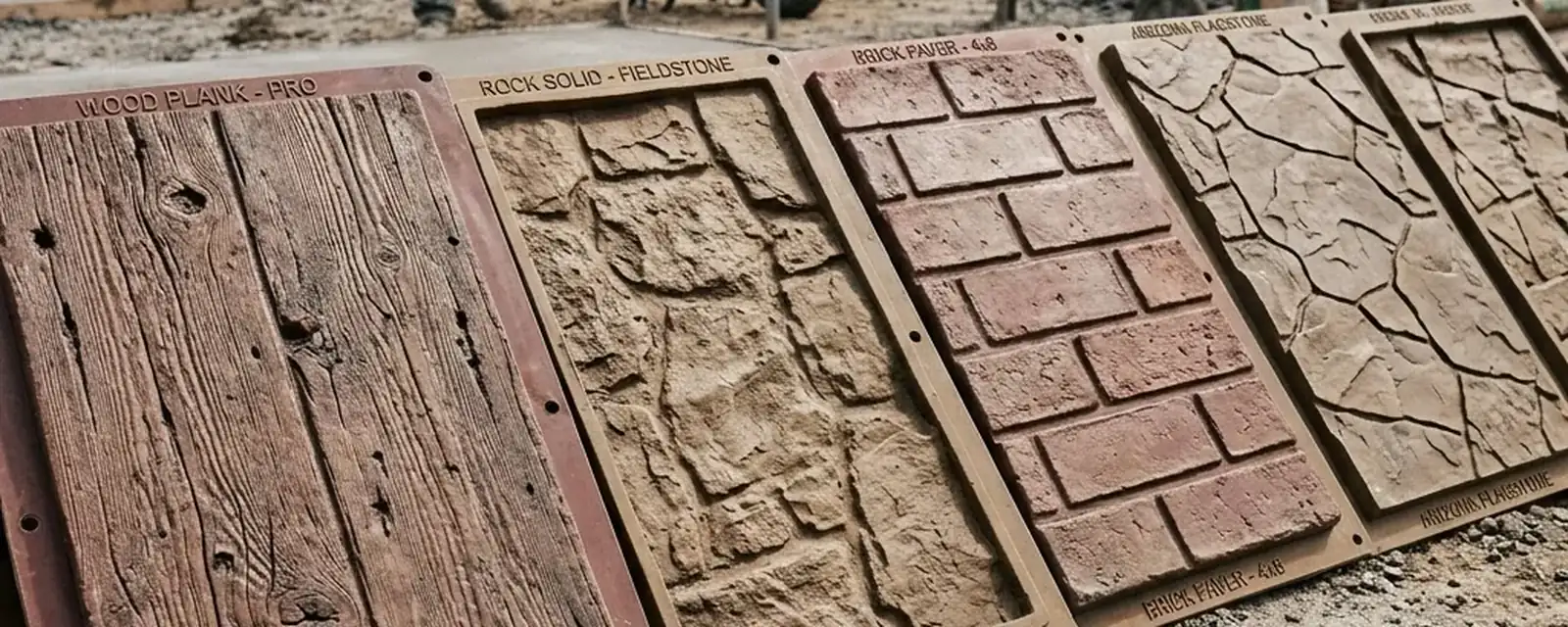 Moldes y herramientas de estampado de hormigón impreso